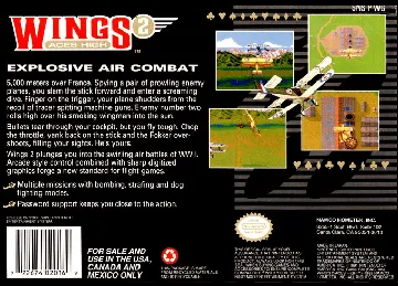 Wings 2 - Aces High (USA) (Beta) box cover back